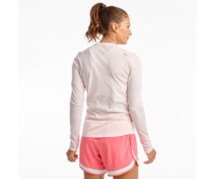 Saucony Stopwatch Long Sleeve Skjorta Dam Rosa | Sverige 927KOR